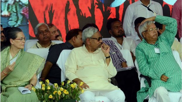 सोनिया, नीतीश और लालू प्रसाद