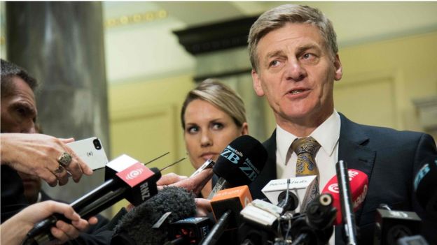 Vice primer ministro Bill English, en conferencia de prensa en Wellington, 5 de diciembre de 2016