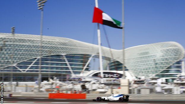 Felipe Massa in action at the Abu Dhabi Grand Prix