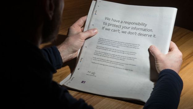 Facebook'un kurucusu Mark Zuckerberg'in gazete ilanı