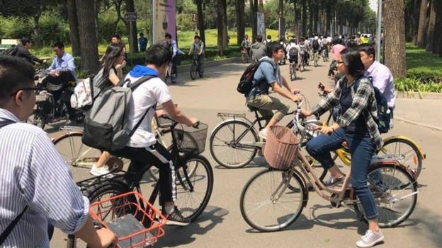 Bicicletas compartidas en Shanghái