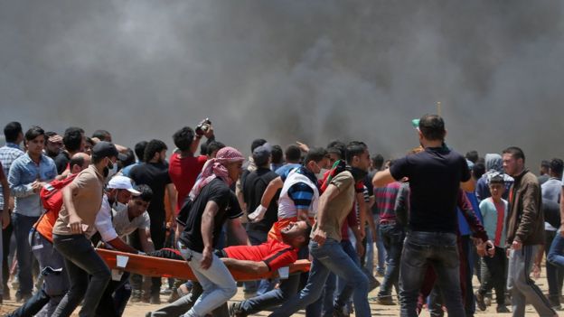أصيب الآلاف في المظاهرات في قطاع غزة