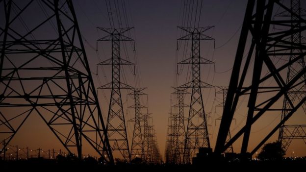 Torres de eletricidade em Brasília