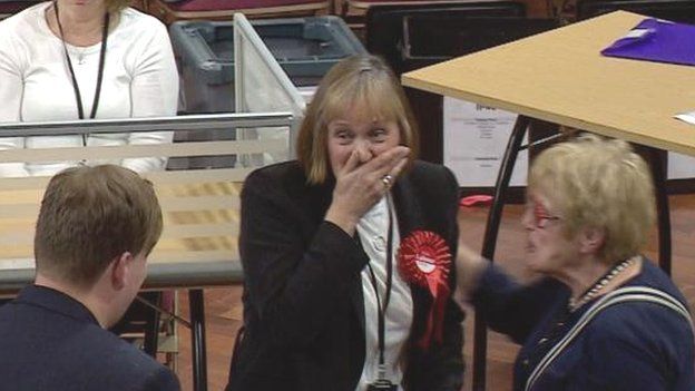 Cathy Frost wins the Holywells seat for Labour in ipswich