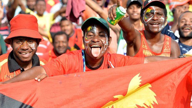 Papua New Guinea fans celebrate
