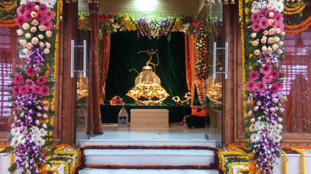The idol of Lord Ram is currently in a makeshift temple