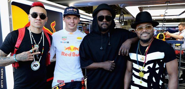 Max Verstappen and the Black Eyed Peas