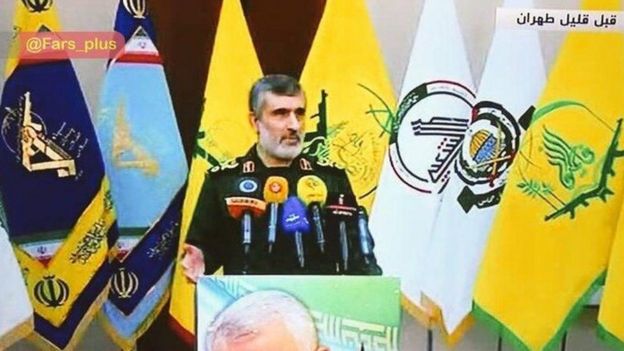 Brig-Gen Ali Hajizadeh gives news conference - 9 January