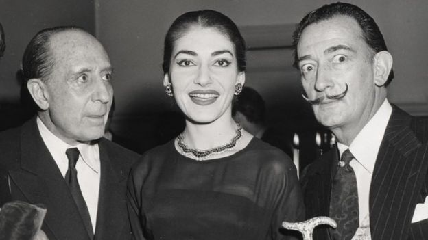 El marqués con María Callas y Salvador Dalí