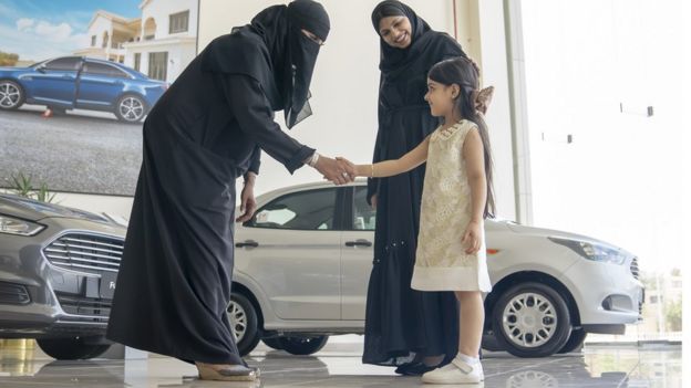 Car makers have trained Saudi women to work in their showrooms