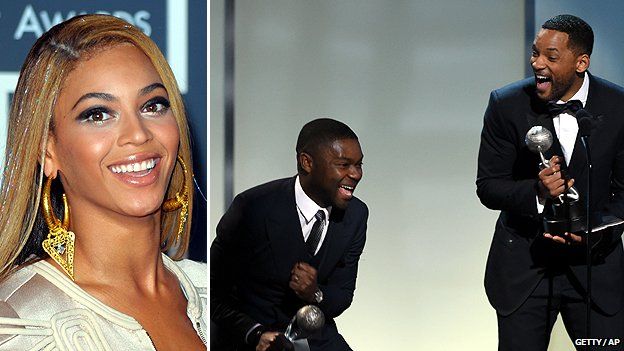 Composite of Beyoncé and David Oyelowo and Will Smith