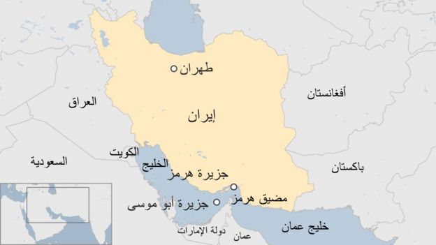 العقوبات على إيران: ستة مخططات تظهر مدى تأثيرها _102395477_hormuz