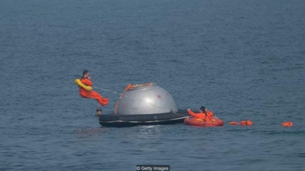 در این برنامه تعدادی از فضانوردان آژانس فضایی اروپایی همراه با همتایان چینی خود فرود در سطح آب را تمرین کرده‌اند