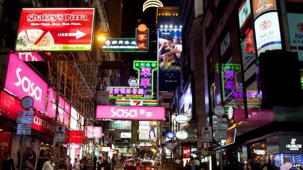 Central Hong Kong streetscene