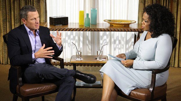 Lance Armstrong and Oprah Winfrey
