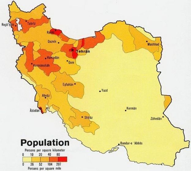 نحوه استقرار جمعیت در ایران