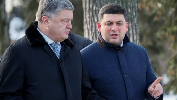 Petro Poroshenko and Volodymyr Groysman