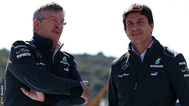 Ross Brawn and Toto Wolff