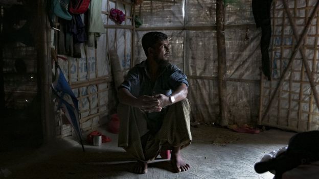 Abu Bakar di pengungsian di Cox Bazaar, Bangladesh