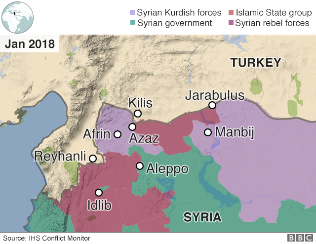 map of northern Syria