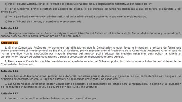 Artículo 155 de la Constitución española