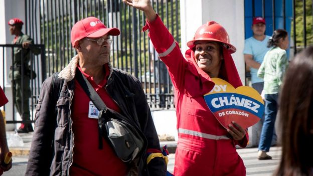 Simpatizantes de Chavez