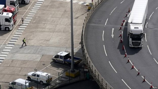 Lorry at the Port of Dover