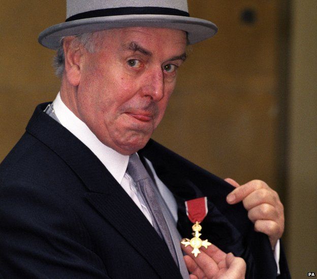 George Cole receiving his OBE