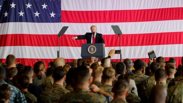 Президент Трамп выступил перед воннослужащими США в Италии в мае