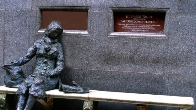 La estatua de Eleanor Rigby en Liverpool.