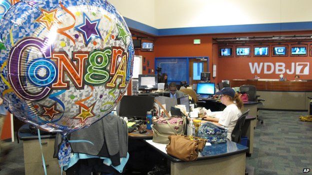 Nadine Maeser was preparing for Adam Ward's wedding to Melissa Ott (her desk is shown)