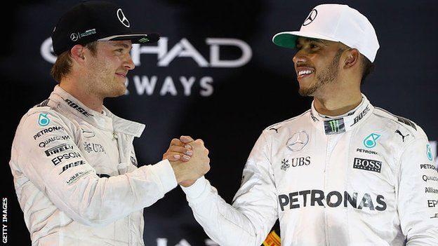 Nico Rosberg and Lewis Hamilton