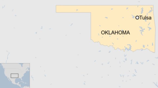Mapa de localización de Oklahoma