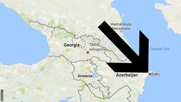 A map of Azerbaijan