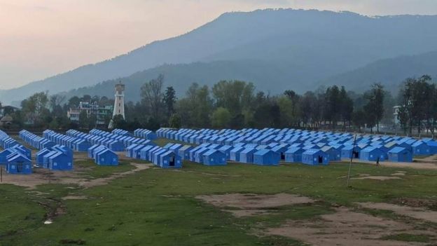सुर्खेतको वीरेन्द्रनगरमा नेपाली सेनाको रेखदेखमा सञ्चालन गरिएको क्वारन्टीन