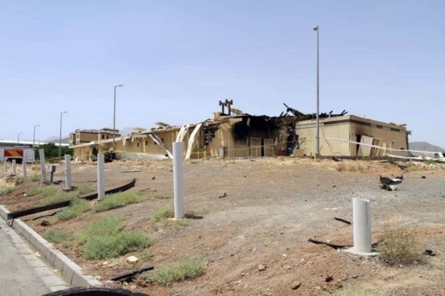 ساختمان محل حادثه در نطنز