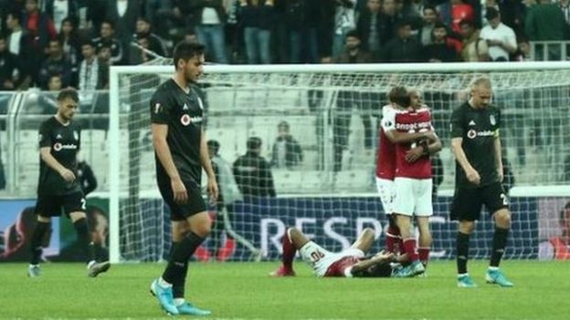 Beşiktaş-Braga maçından bir kare