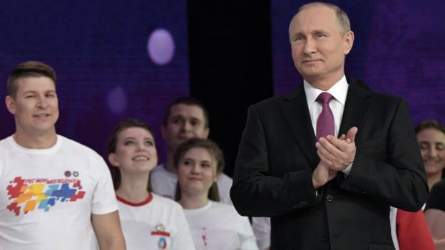 Russia Election Putin To Run Again For President Bbc News