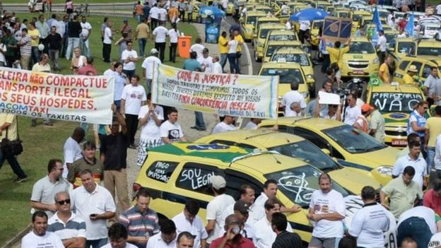 Protesto de motoristas de táxi