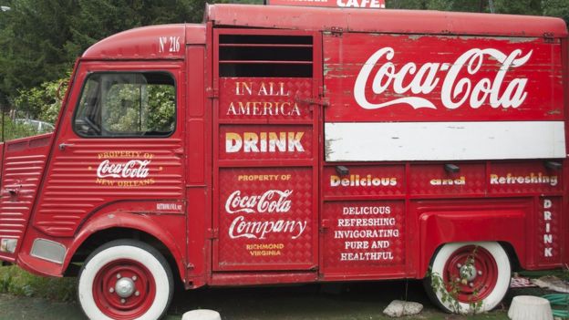 Camión de Coca-Cola antiguo