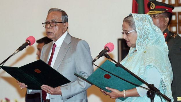 রাষ্ট্রপতি আবদুল হামিদ ও প্রধানমন্ত্রী শেখ হাসিনা