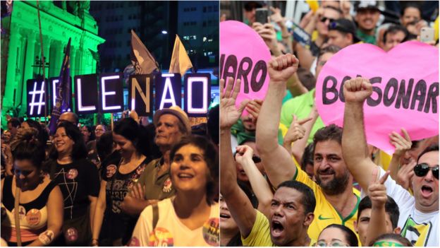 Manifestações a favor e contra Bolsonaro