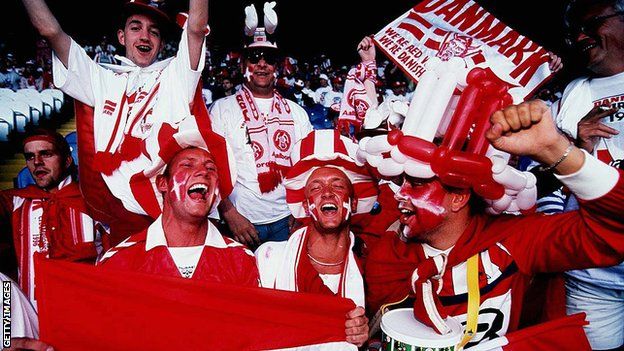 Danish fans at Euro 1996