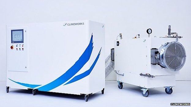 Climeworks CO2 extractor machine