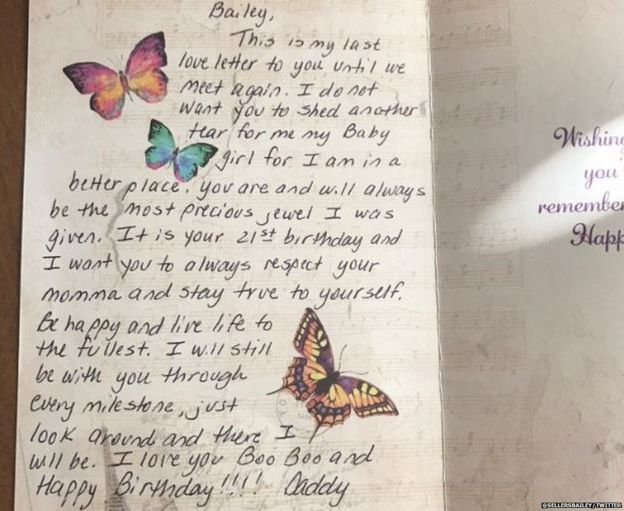 Father's last letter to daughter,