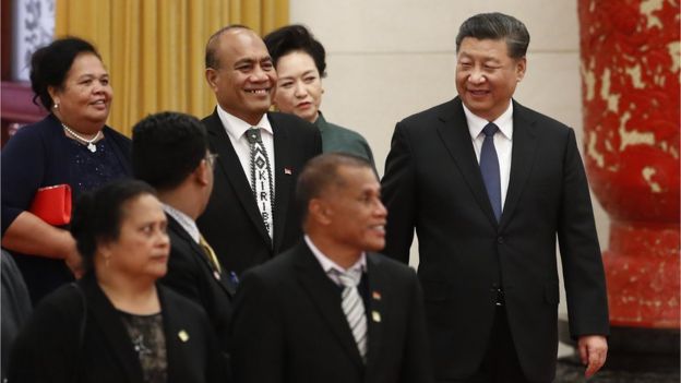 基里巴斯总统马茂今年1月访问中国，获中国国家主席习近平接见。