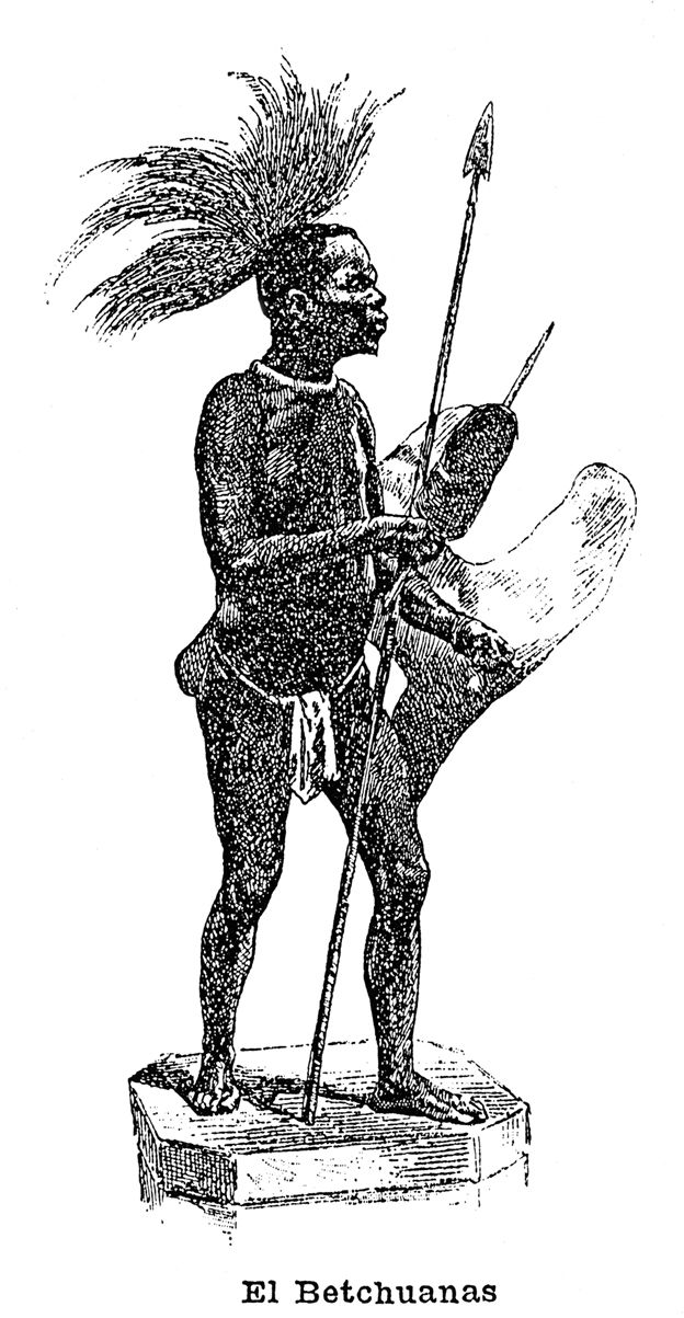 An 1888 engraving of El Betchuanas