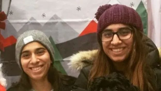 Twin sisters Nadya Gill and Amira Gill were charged with fraud along with their mother