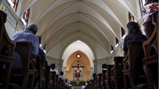 Igreja no Sri Lanka depois de ataques
