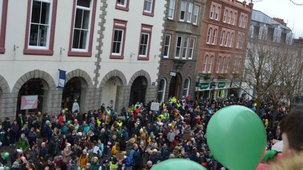 Protest in Guernsey